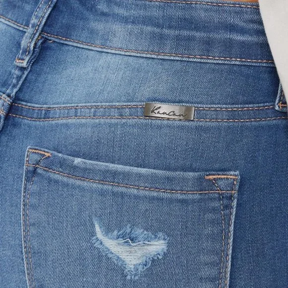 New Kancan Mid Rise Denim Shorts - Picture 6 of 9